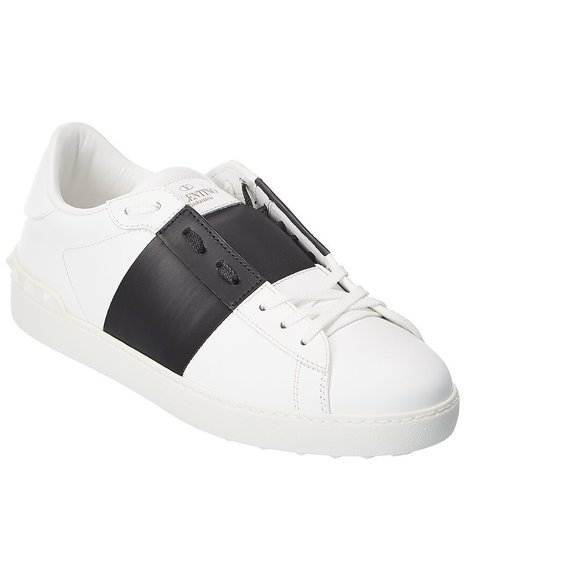 Valentino Other - Valentino Rockstud Open Leather Sneaker